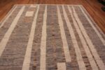 Top of Neutral Earthy Grey Brown and Cream Color Tribal Design Modern Room Size Area Rug #11607 by Nazmiyal Antique Rugs