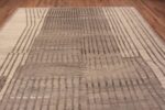 Top of Beautiful Soft Neutral Earthy Color Tribal Geometric Design Room Size Modern Area Rug 11634 by Nazmiyal Antique Rugs