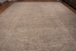 Top of Highly Decorative Oversized Modern Contemporary Neutral Color Minimalist Abstract Area Rug 11849 by Nazmiyal Antique Rugs