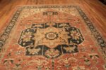 Top of Rustic Classic Persian Heriz Design Modern Area Rug 11658 by Nazmiyal Antique Rugs