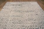 Top of Soft Colors Geometric Lozenge Design Modern Area Rug 11646 by Nazmiyal Antique Rugs
