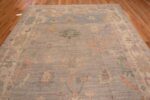 Top of Soft Grey Tribal Room Size Turkish Oushak Design Modern Area Rug 11547 by Nazmiyal Antique Rugs