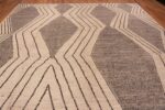 Top of Trendy Earthy Tones Primitive Design Modern Large Rug 11723 by Nazmiyal Antique Rugs