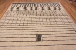 Top of Facinating Primitive Tribal Geometric Ivory Background Modern Room Size Area Rug 11560 by Nazmiyal Antique Rugs