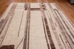 Top of Warm Cozy Modern Neutral Tribal Contemporary Area Rug 11680 by Nazmiyal Antique Rugs