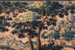 Trees of 17th Century Antique French Silk And Wool Animal Design Verdure Tapestry 72572 by Nazmiyal Antique Rugs