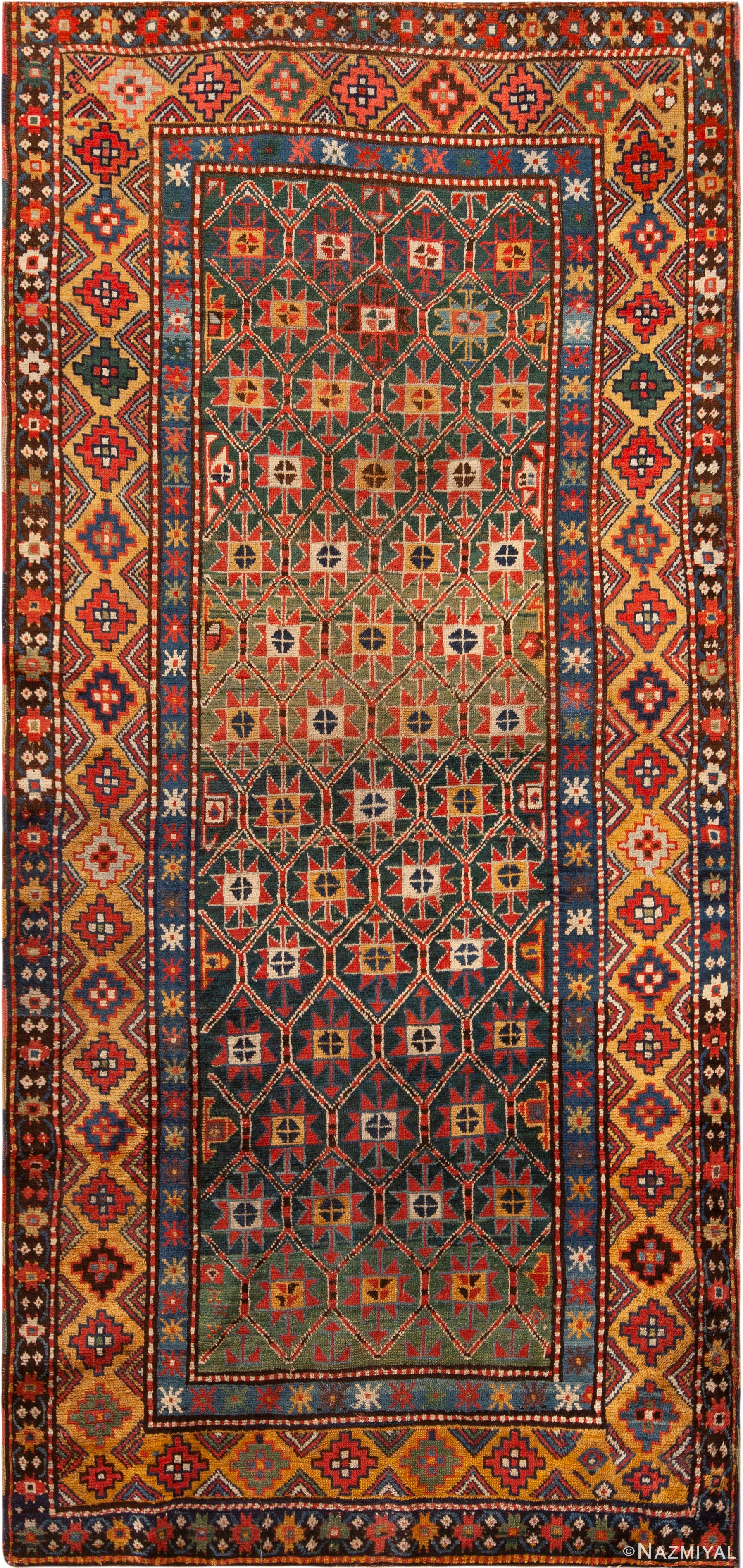 Antique Caucasian Kazak Rug 72642 by Nazmiyal Antique Rugs