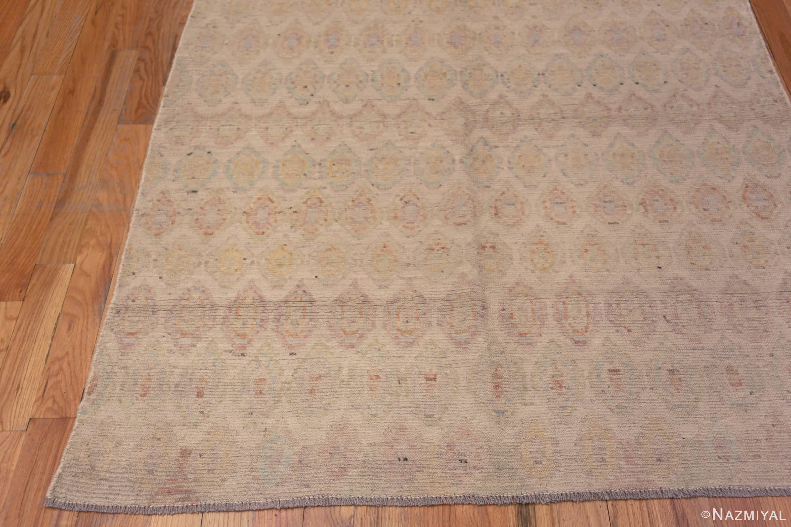 Modern Tribal Cream Contemporary Area Rug 11070 Nazmiyal