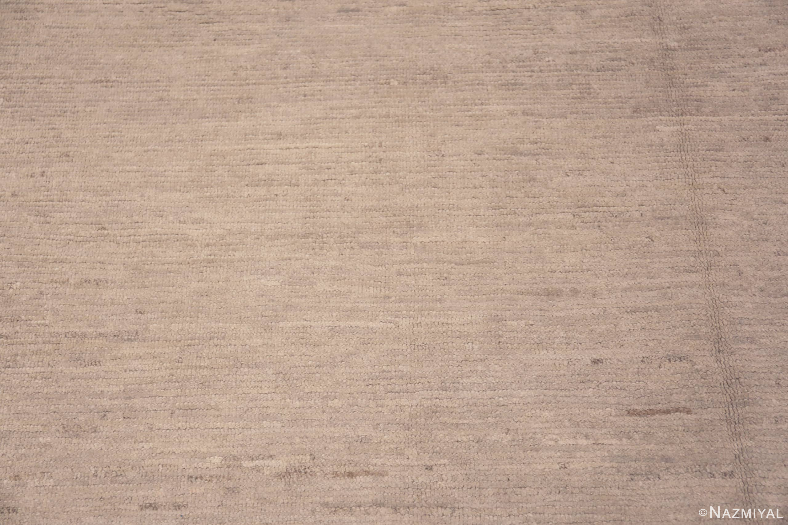 Close Up of Abstract Solid Minimalist Cream Color Modern Room Size Area Rug 11689 by Nazmiyal Antique Rugs