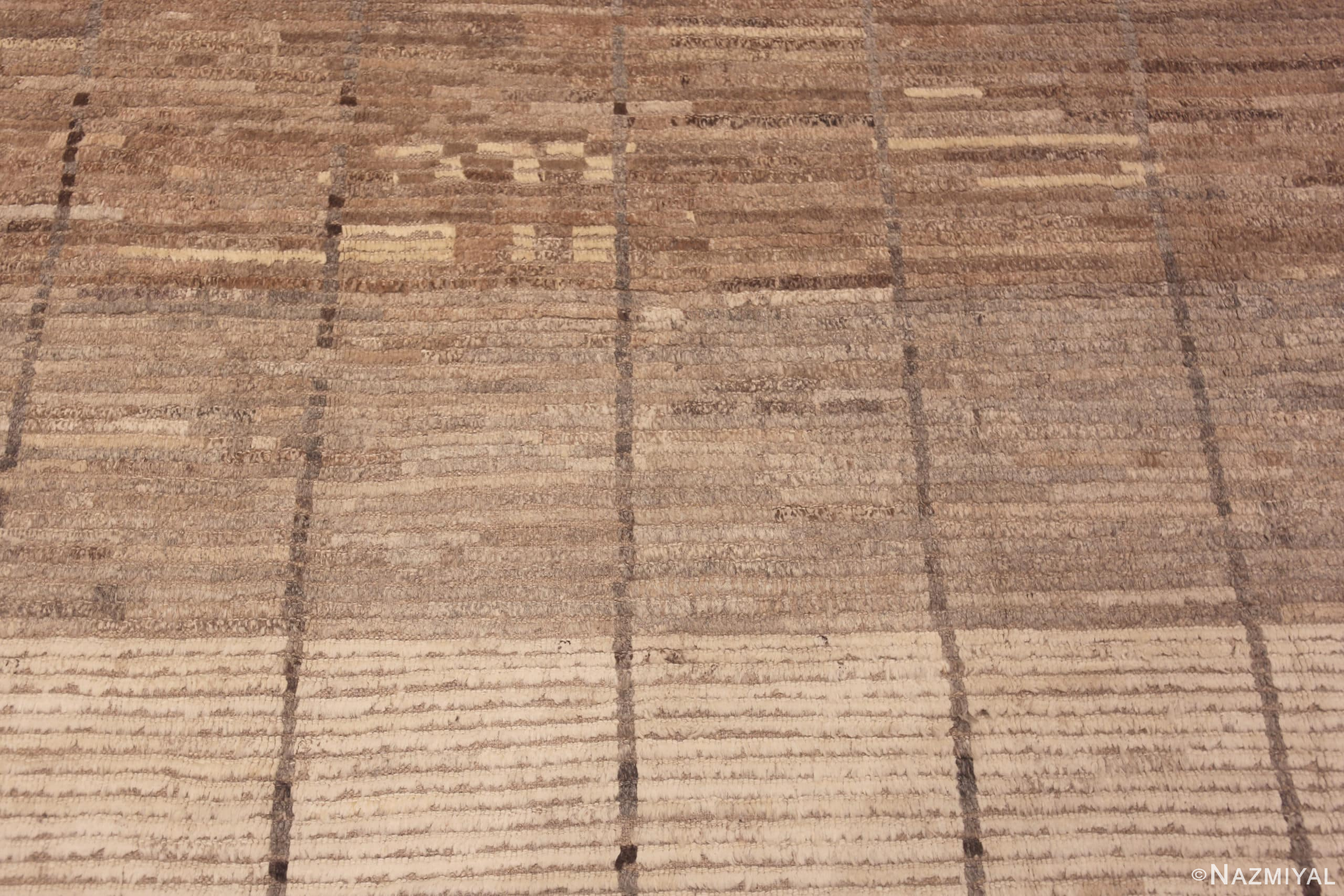 Close Up of Modern Minimalist Geometric Design Earthy Color Contemporary Room Size Area Rug #11606 by Nazmiyal Antique Rugs