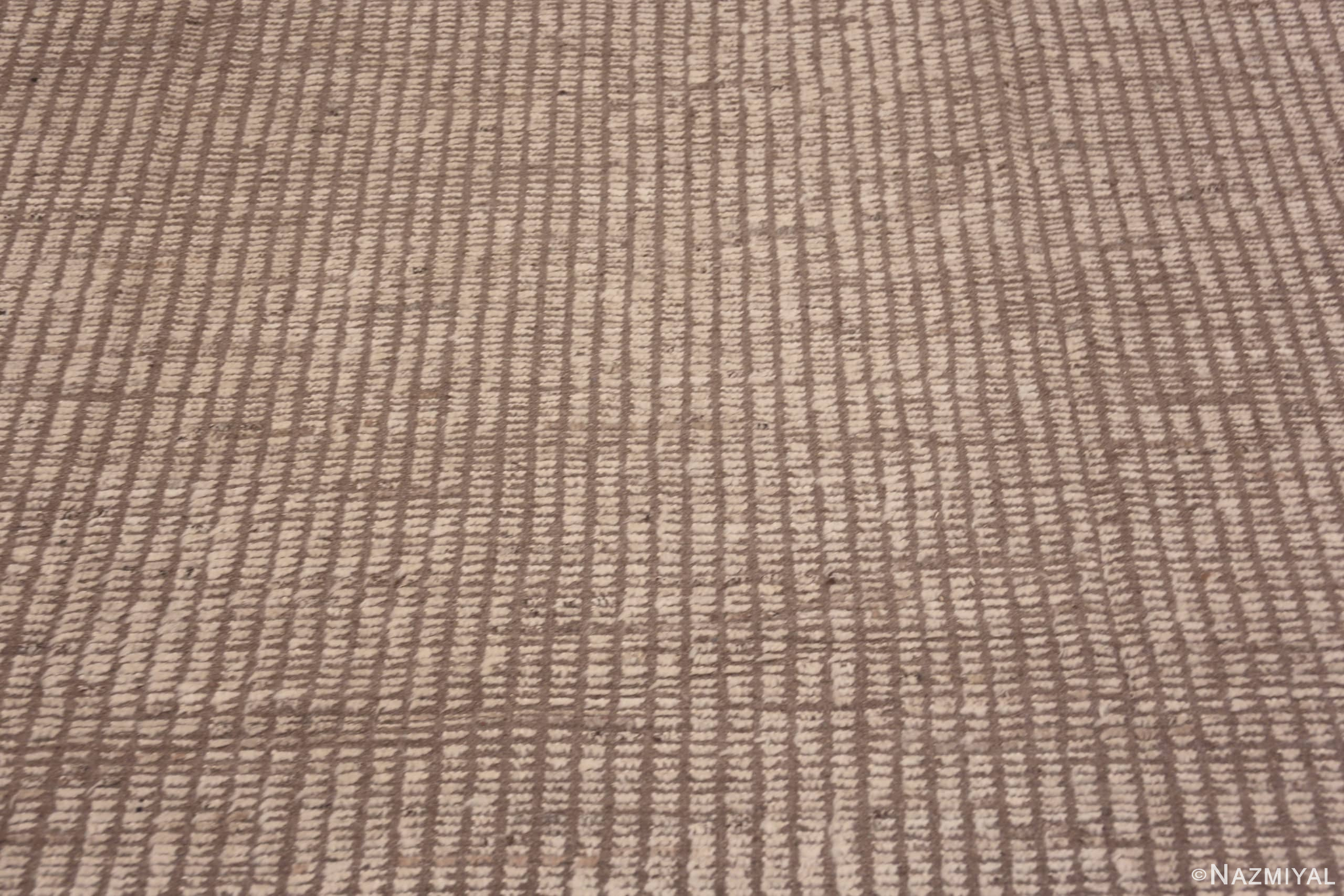 Close Up of Highly Decorative Oversized Modern Contemporary Neutral Color Minimalist Abstract Area Rug 11849 by Nazmiyal Antique Rugs