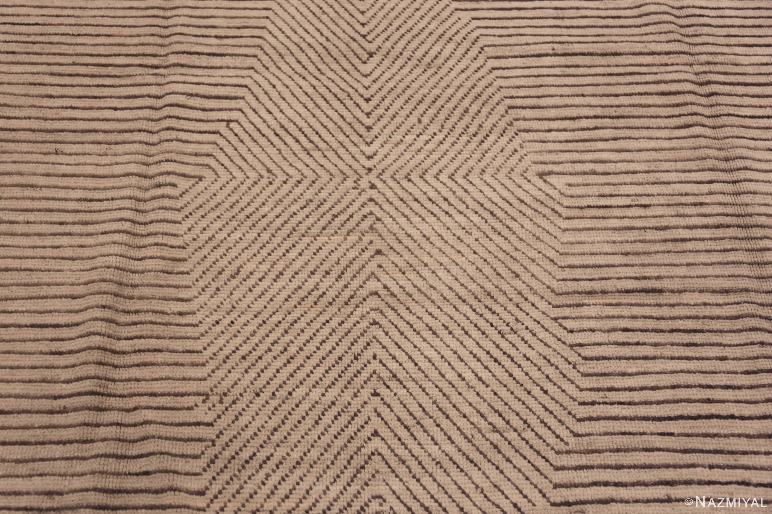 Details of A Modern Decorative Cream Color Artistic Room Size Contemporary Area Rug 11348 by Nazmiyal Antique Rugs