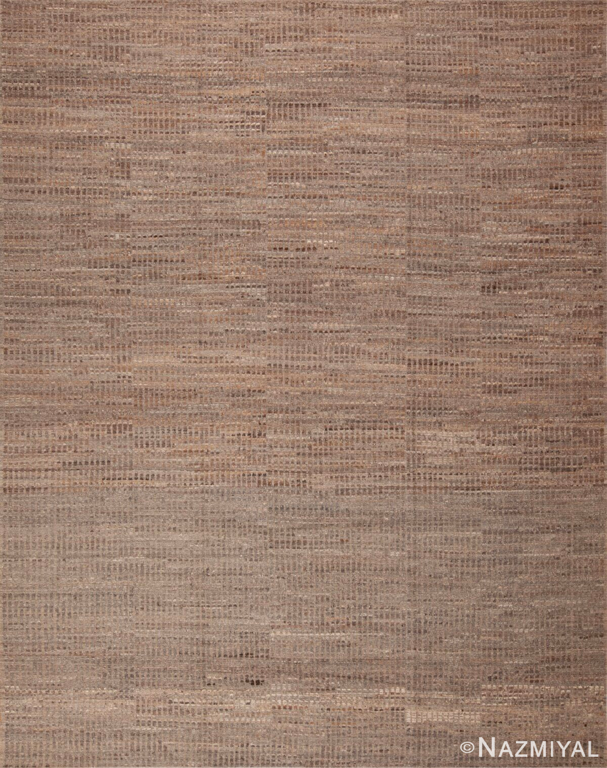 Neutral Earthy Color Tribal Geometric Design Modern Room Size Area Rug 11520 by Nazmiyal Antique Rugs