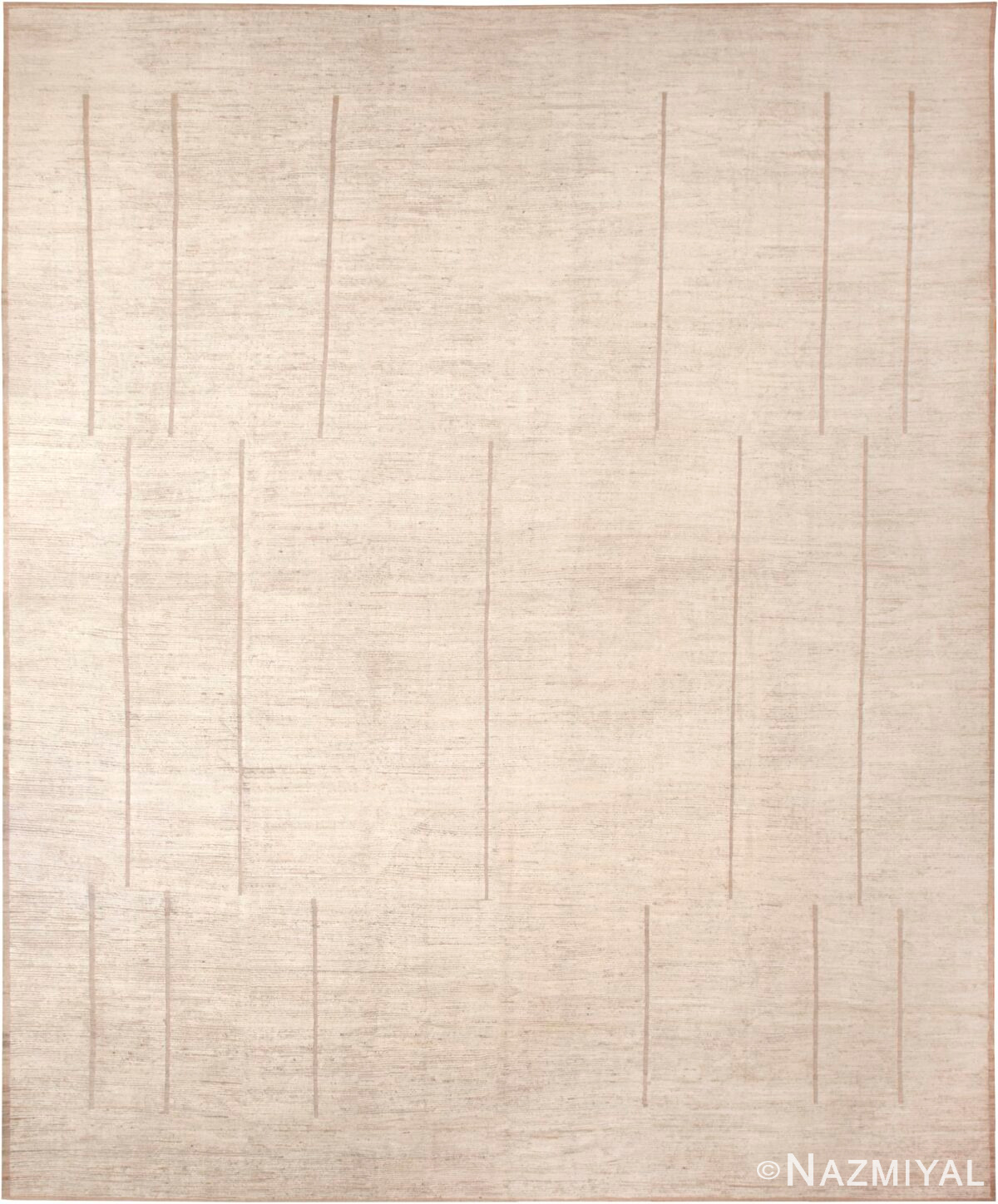 Oversized Neutral Ivory Cream Modern Decorative Contemporary Rug 11852 by Nazmiyal Antique Rugs