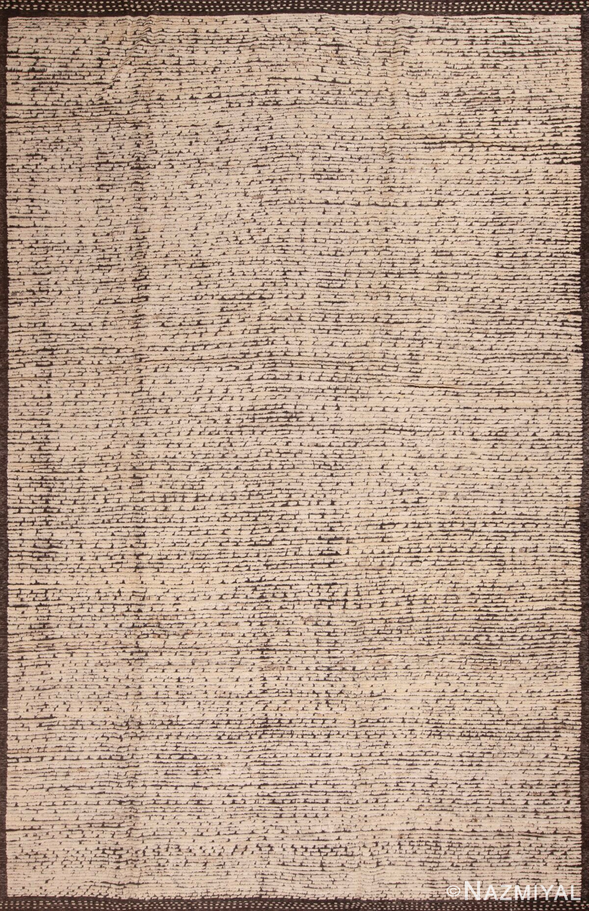 Salt and Pepper Color Speckled Pattern Modern Room Size Area Rug 11504 by Nazmiyal Antique Rugs