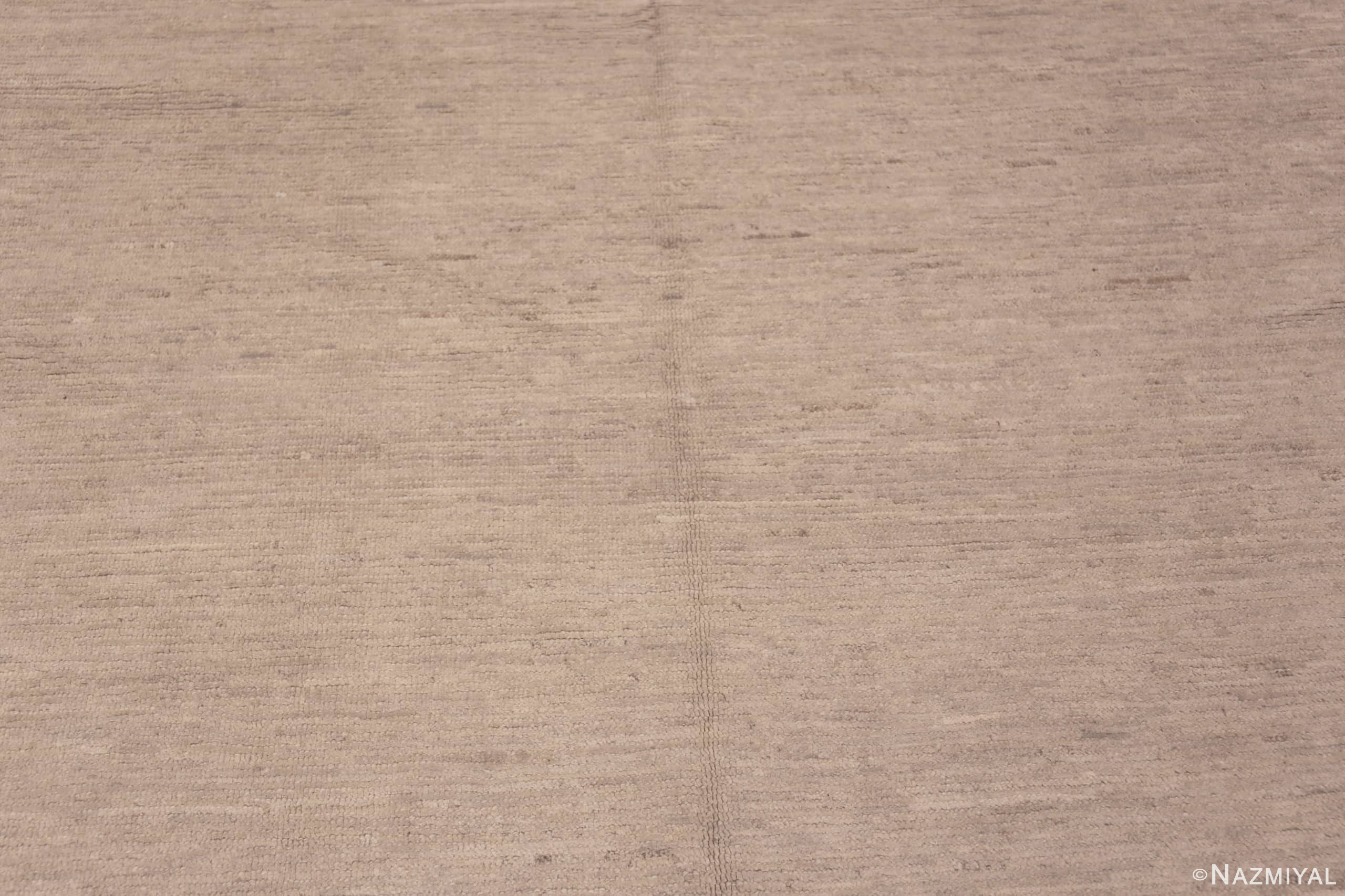 Texture of Abstract Solid Minimalist Cream Color Modern Room Size Area Rug 11689 by Nazmiyal Antique Rugs
