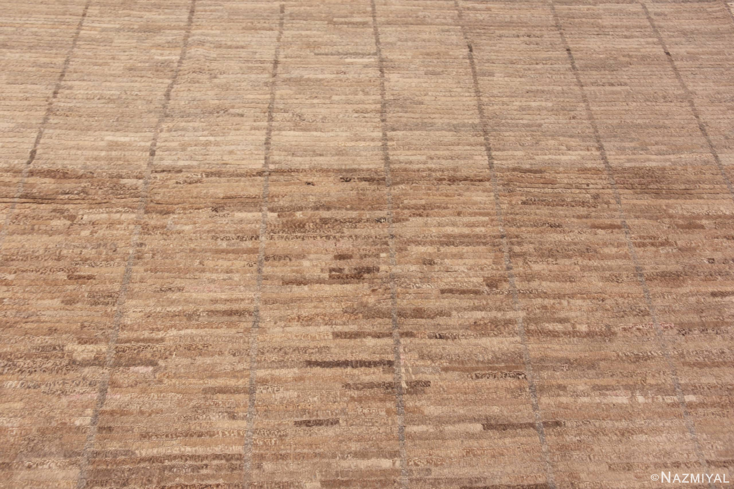 Texture of Modern Minimalist Geometric Design Earthy Color Contemporary Room Size Area Rug #11606 by Nazmiyal Antique Rugs
