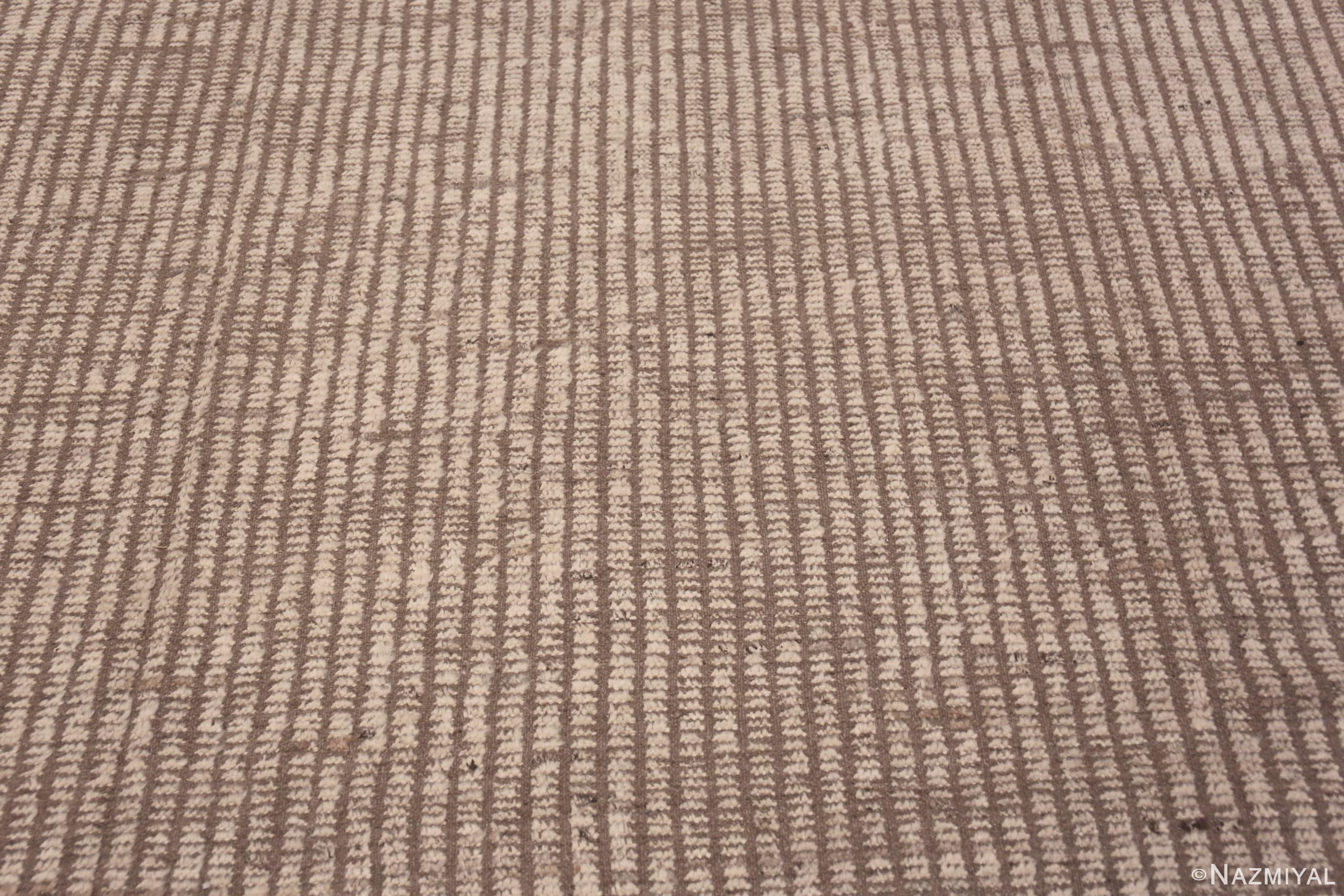 Texture of Highly Decorative Oversized Modern Contemporary Neutral Color Minimalist Abstract Area Rug 11849 by Nazmiyal Antique Rugs