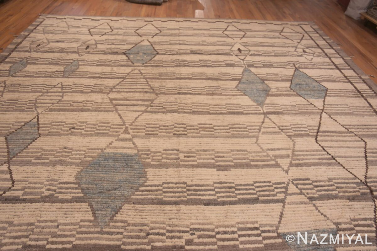 Geometric Diamond Pattern Neutral Modern Area Rug Nazmiyal