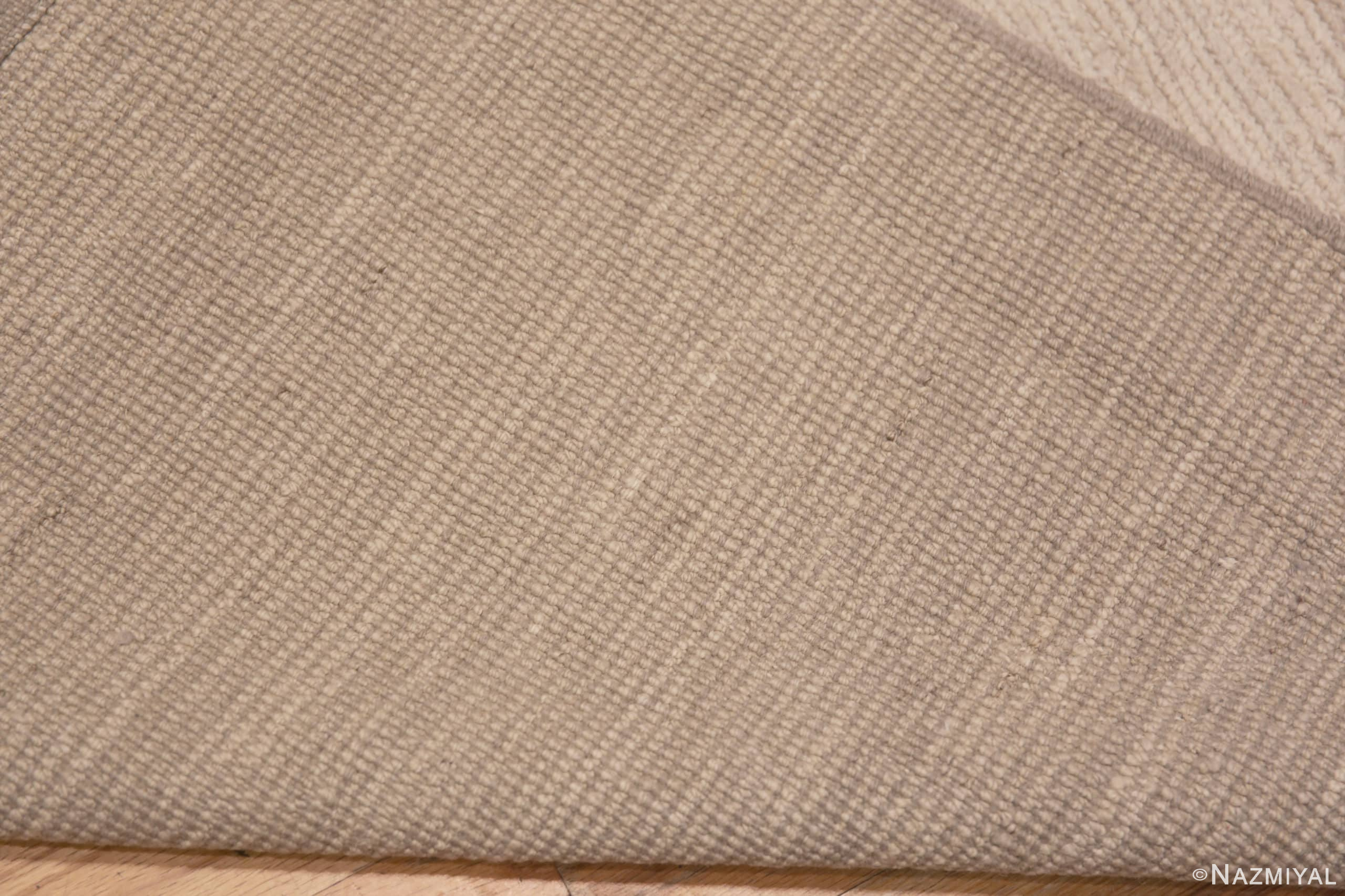 Weave of Abstract Solid Minimalist Cream Color Modern Room Size Area Rug 11689 by Nazmiyal Antique Rugs