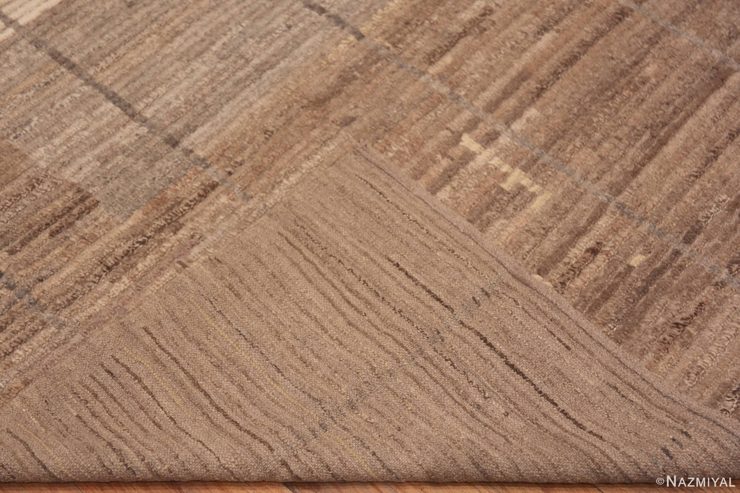 Weave of Modern Minimalist Geometric Design Earthy Color Contemporary Room Size Area Rug #11606 by Nazmiyal Antique Rugs
