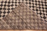 Weave of Black and White Checker Design Modern Central Asian Rug 11771 by Nazmiyal Antique Rugs