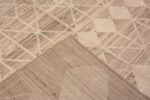 Weave of Contemporary Handmade Tribal Geometric Neutral Color Modern Room Size Rug 11643 by Nazmiyal Rugs