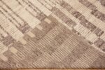 Weave of Cream Gray Neutral Tribal Geometric Design Modern Area Rug 11664 by Nazmiyal Antique Rugs