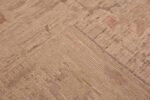 Weave of A facinating earthy cream neutral abstract modern Turkish Oushak design area rug 11337 by Nazmiyal Antique Rugs