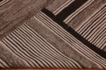Weave of Grey Black Modern Flatweave Square Shape Room Size Kilim Rug 11405 by Nazmiyal Antique Rugs