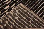Weave of Handmade Wool Pile Modern Contemporary Cream And Charcoal Color Area Rug 11574 by Nazmiyal Antique Rugs