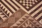 Weave of Captivating Ivory and Brown Color Tribal Geometric Design Modern Oversized Area Rug 11851 by Nazmiyal Antique Rugs