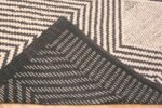 Weave of Large Size Black Grey Color Chevron Diamond Design Modern Area Rug 11798 by Nazmiyal Antique Rugs