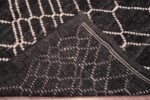 Weave of Large Size Black and White Color Tribal Berber Moroccan Beni Ourain Design Modern Area Rug 11801 by Nazmiyal Antique Rugs