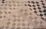 Weave of Large Size Modern Cream Gray Black Checkerboard Design Contemporary Area Rug 11748 by Nazmiyal Antique Rugs