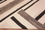 Weave of Large Size Neutral Color White Black Modern Flatweave Kilim Rug #11733 by Nazmiyal Rugs