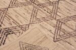 Weave of Light Ivory Cream Color Background Neutral Tribal Geometric Diamond Pattern Modern Hallway Runner Rug 11139 by Nazmiyal Antique rugs