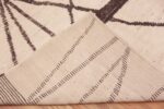 Weave of Decorative and Artistic Modern Contemporary Ivory Color Geometric Design Room Size Area Rug 11486 by Nazmiyal Antique Rugs