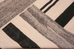 Weave of Modern Flatweave Room Size Black and White Color Kilim Rug #11593 Nazmiyal Antique Rugs