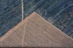Weave of Simplistic Modern Minimalist Light Blue Color Tribal Moroccan Beni Ourain Design Contemporary Rug 11474 by Nazmiyal Antique Rugs