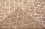Weave of Modern Room Size Grey Abrash Background Ivory Tribal Geometric Honeycomb Pattern Area Rug 11251 by Nazmiyal Antique Rugs