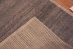 Weave of Neutral Earthy Grey Minimalist Solid Abstract Modern Hallway Runner Abrash Rug 11170 by Nazmiyal Antique rugs