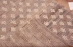Weave of Neutral Earthy Color Tribal Geometric Design Modern Hallway Runner Abrash Rug 11089 by Nazmiyal Antique Rugs