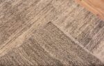 Weave of Neutral Salt and Pepper Color Modern Hallway Runner Abrash Rug 11155 by Nazmiyal Antique Rugs