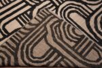 Weave of Oversized Black and White Color Art Deco Design Contemporary Modern Area Rug 11853 by Nazmiyal Antique Rugs