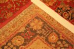 Weave of Jaw Dropping Rustic Red Oversized Large Scale Allover Design Antique Indian Agra Rug 71251 by Nazmiyal Antique Rugs