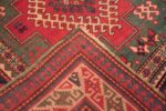 Weave of Small Green Tribal Antique Double Niche Caucasian Kazak Islamic Prayer Design Area Rug 72560 by Nazmiyal Antique Rugs