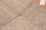 Weave of Soft Grey Neutral Color Khotan Pomegranate Design Modern Hallway Runner Rug 11213 by Nazmiyal Antique Rugs
