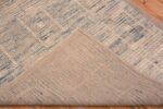 Weave of Texture of Tribal Geometric Design Light Blue Color Modern Hallway Runner Rug 11144 by Nazmiyal Antique Rugs