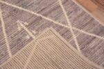 Weave of Tribal Neutral Earthy Grey Color Geometric Design Hallway Runner Rug 11175 by Nazmiyal Antique Rugs